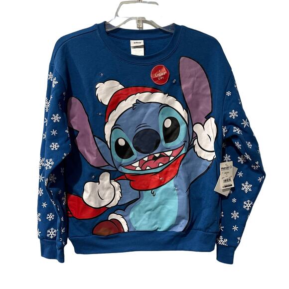 Stitch Christmas Sweatshirt Light Up XS - Picture 2 of 4